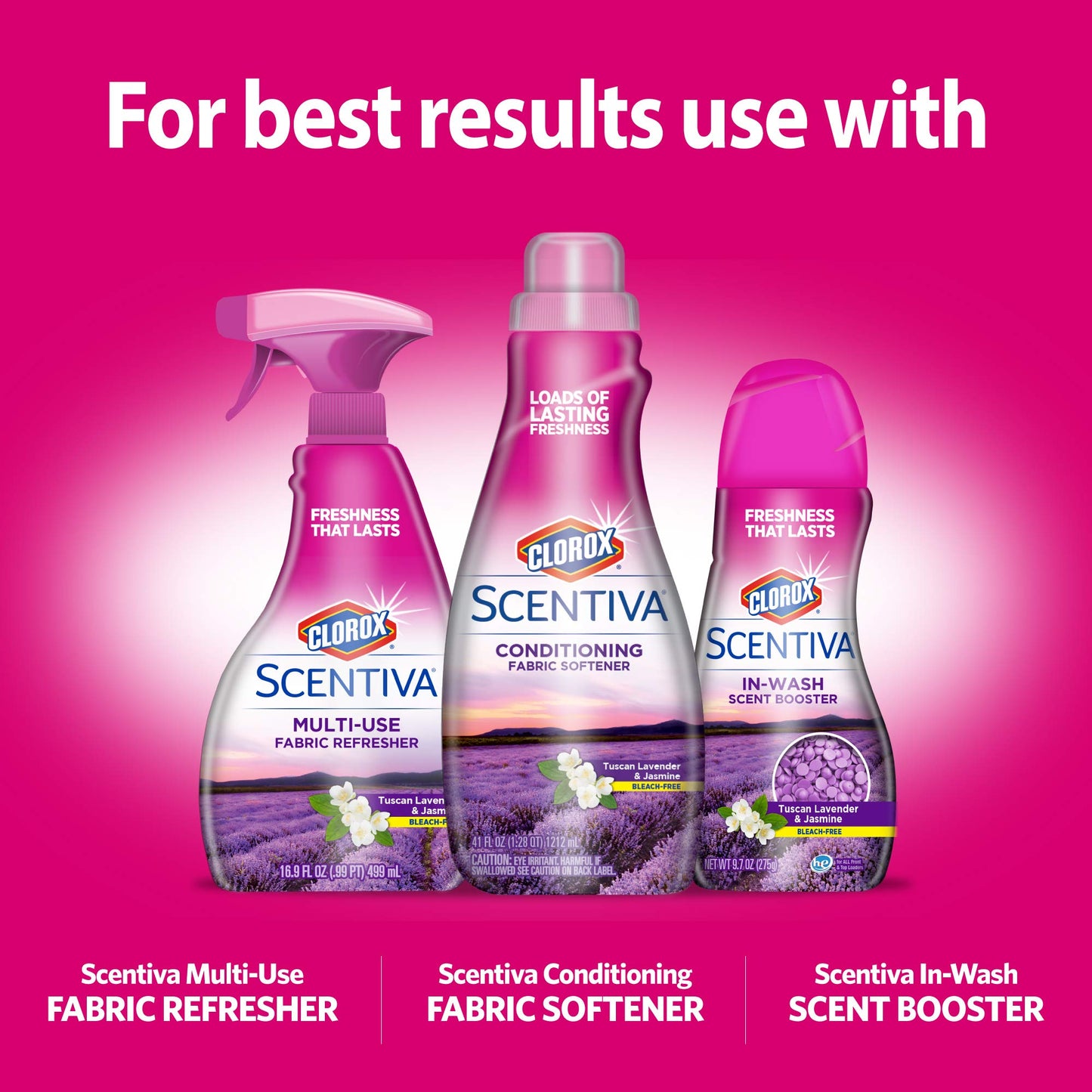 Clorox Scentiva Fabric Softener Dryer Sheets, Tuscan Lavender & Jasmine Scent - Wrinkle Reducing Scented Softening Laundry Dryer Sheets for Great