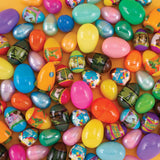 Fun Express Bulk Shimmer Plastic Easter Eggs Prefilled with Candy 1000 Pieces - 2.5 Inch Shiny Pastel Candy Filled Eggs for Kids Easter Egg Hunt