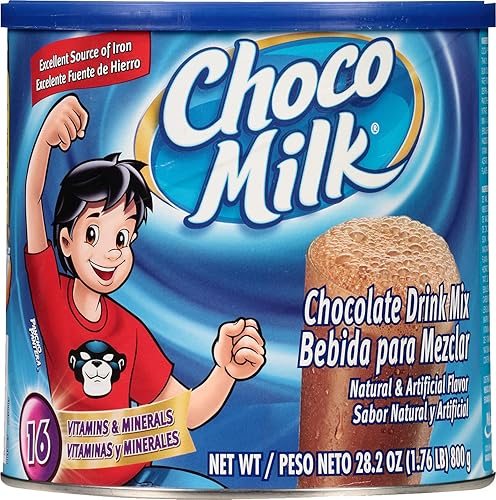 Choco Milk Chocolate Milk Powder Drink Mix - Enriched with 19 Childrens Vitamins - Chocolate Powder Instant Breakfast Drinks - Powdered Drink Mix