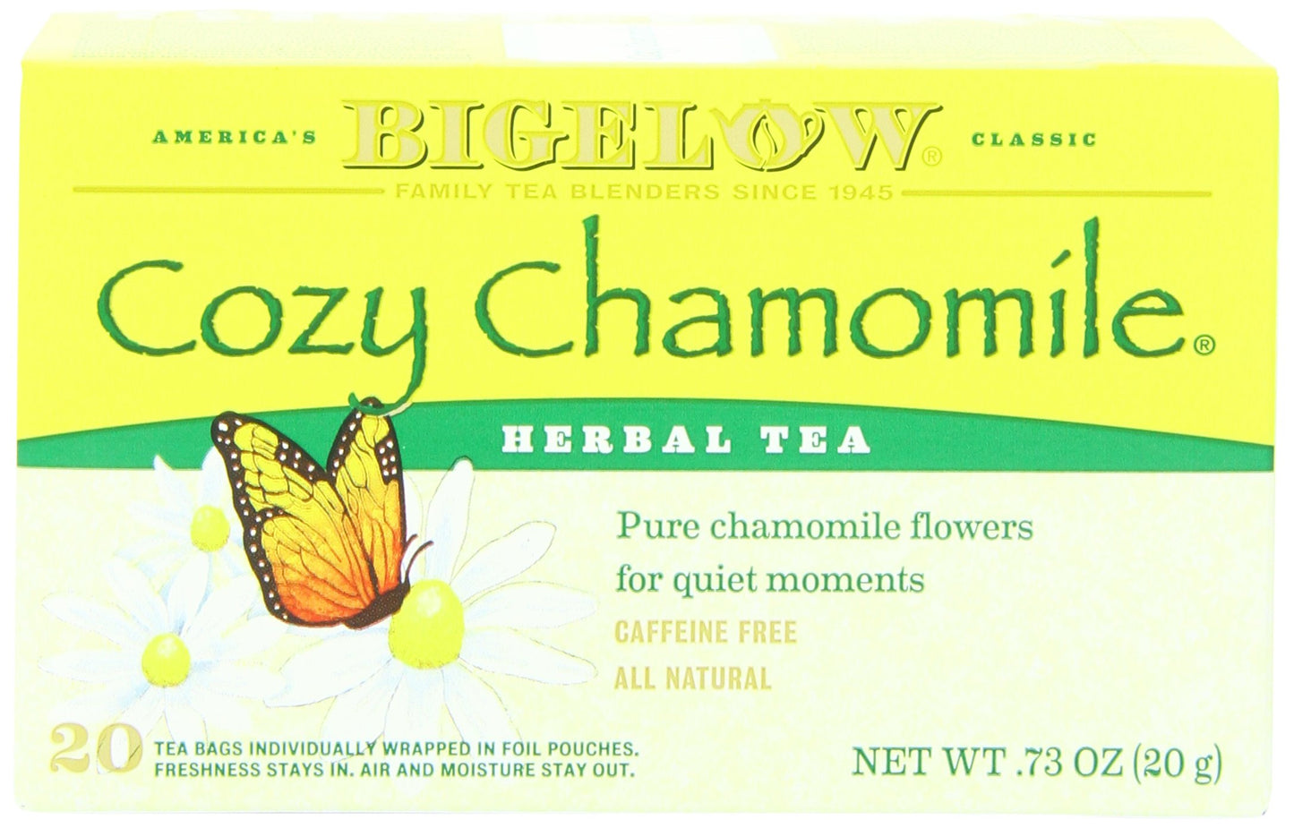 Bigelow Cozy Chammomile Herbal Tea, 20-count (Pack of6)