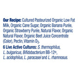Stonyfield Farm Strawberry Banana Probiotic Smoothie, 6 Fl Oz, 4 Pack