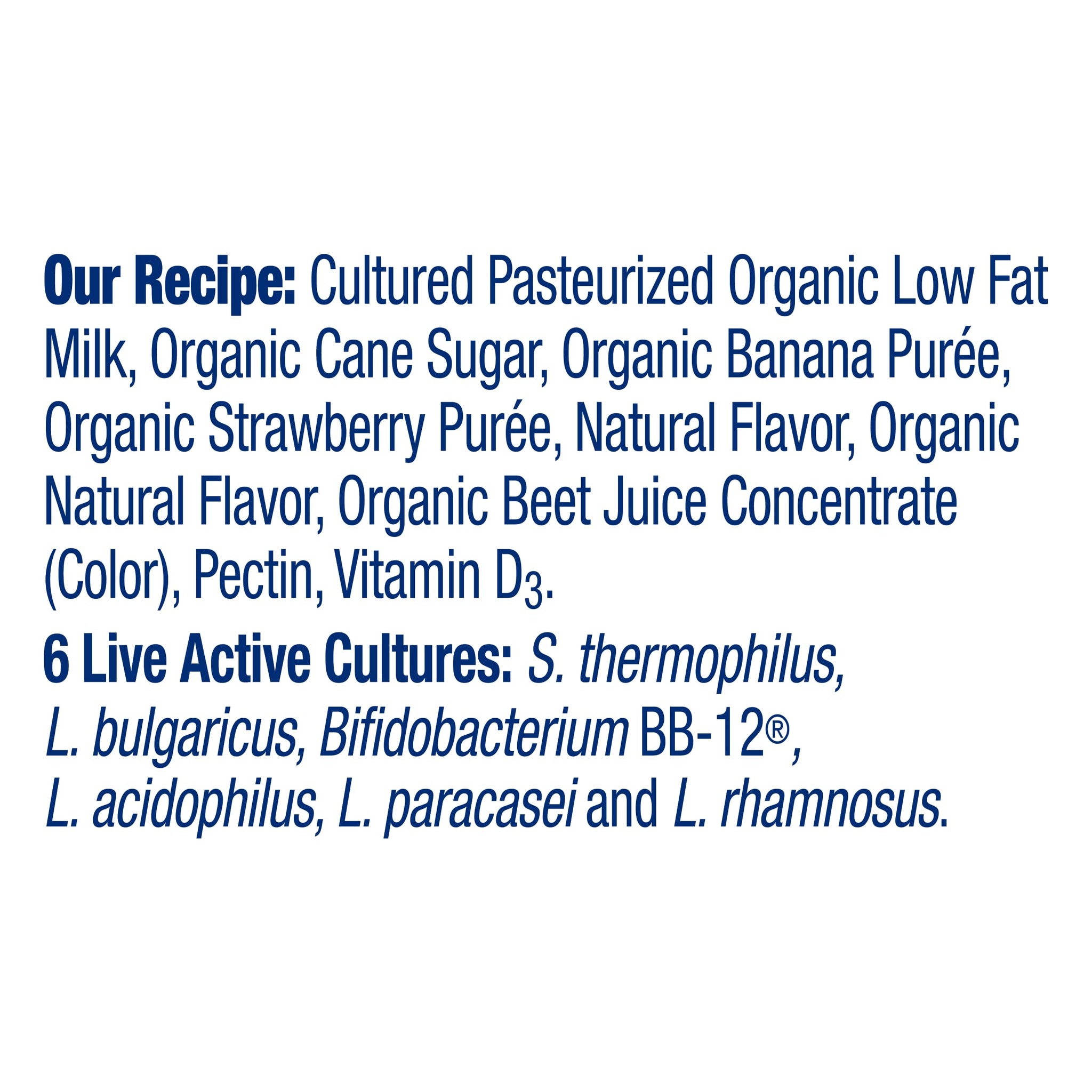 Stonyfield Farm Strawberry Banana Probiotic Smoothie, 6 Fl Oz, 4 Pack