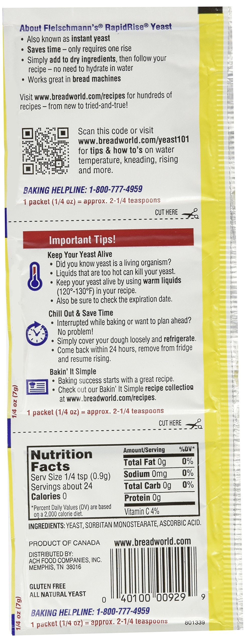 Fleischmann's RapidRise Yeast, 3-Count Envelopes (Pack of 9)