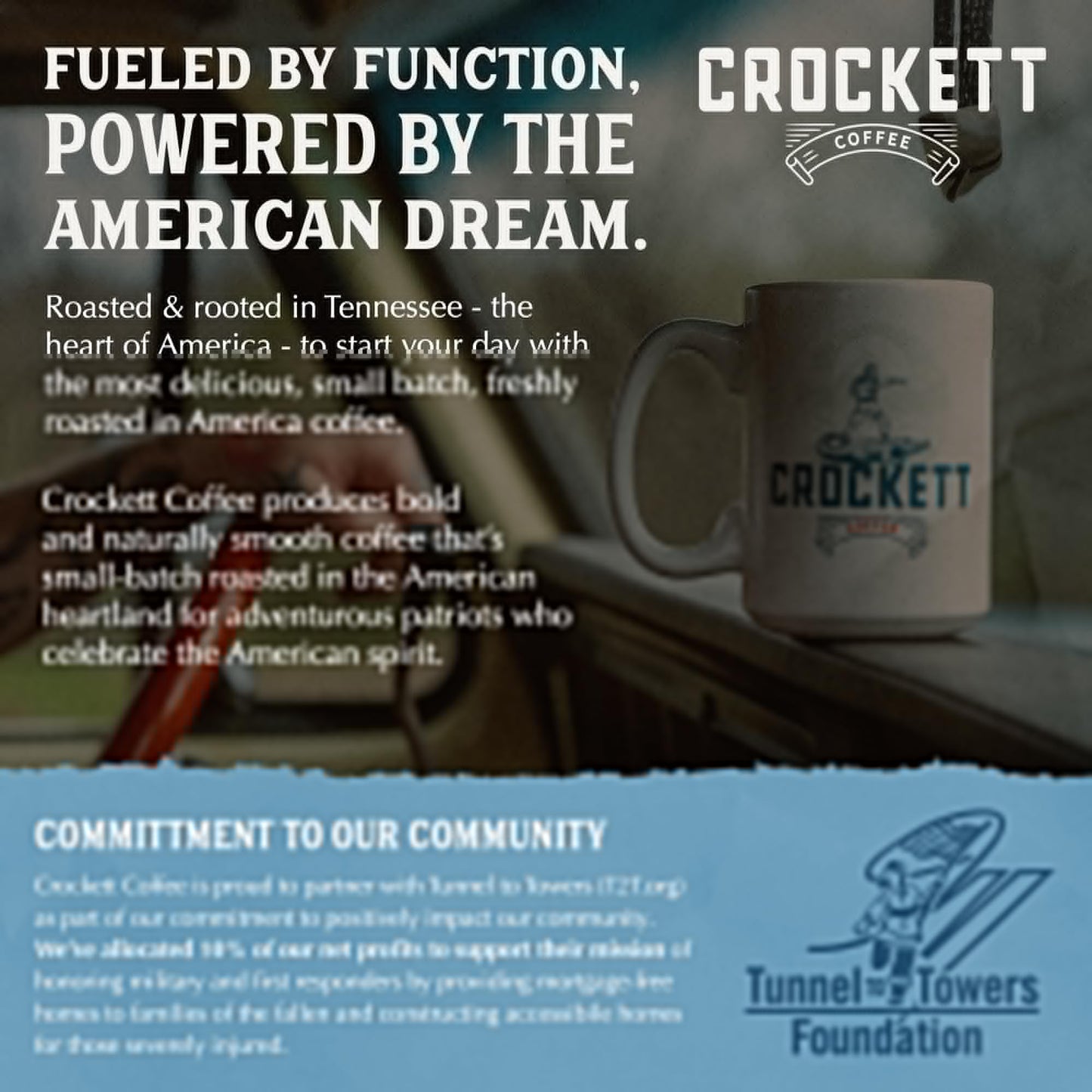 Crockett Dark Roast Ground Coffee - Bold Dark Roast Ground Coffee with Full-Bodied Flavor, Smooth Finish & No Bitterness - Perfect for Rich, Gritty