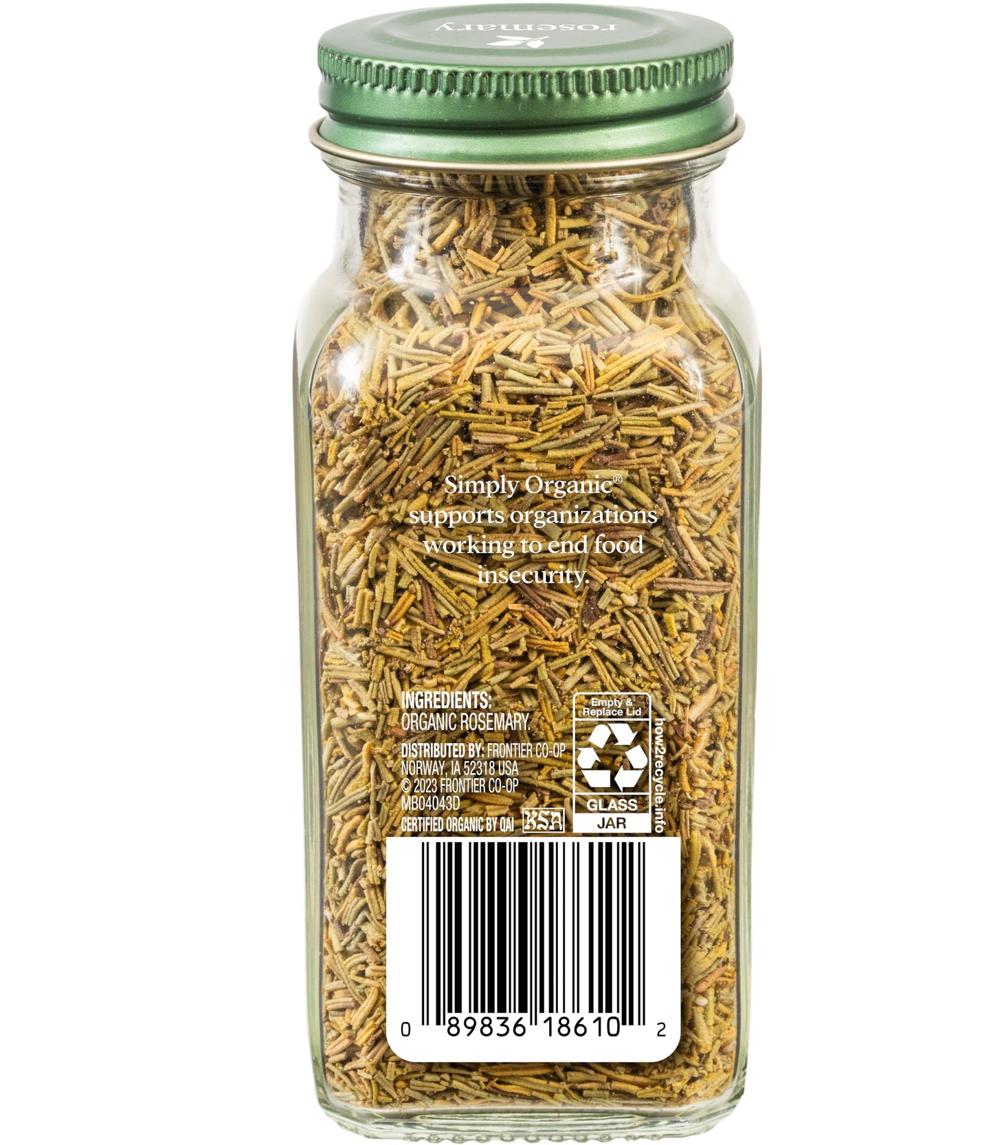 Simply Organic Whole Rosemary Leaf, 1.23 Ounce, Pungent, Herbaceous, Fresh Earthy Taste & Aroma, Kosher, Certified Organic