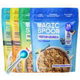 Magic Spoon High Protein Granola Low Sugar - 4 Pack: Apple Cinnamon, Blueberry Vanilla, Peanut Butter, & Honey Almond - Low Carb Sugar Free Protein