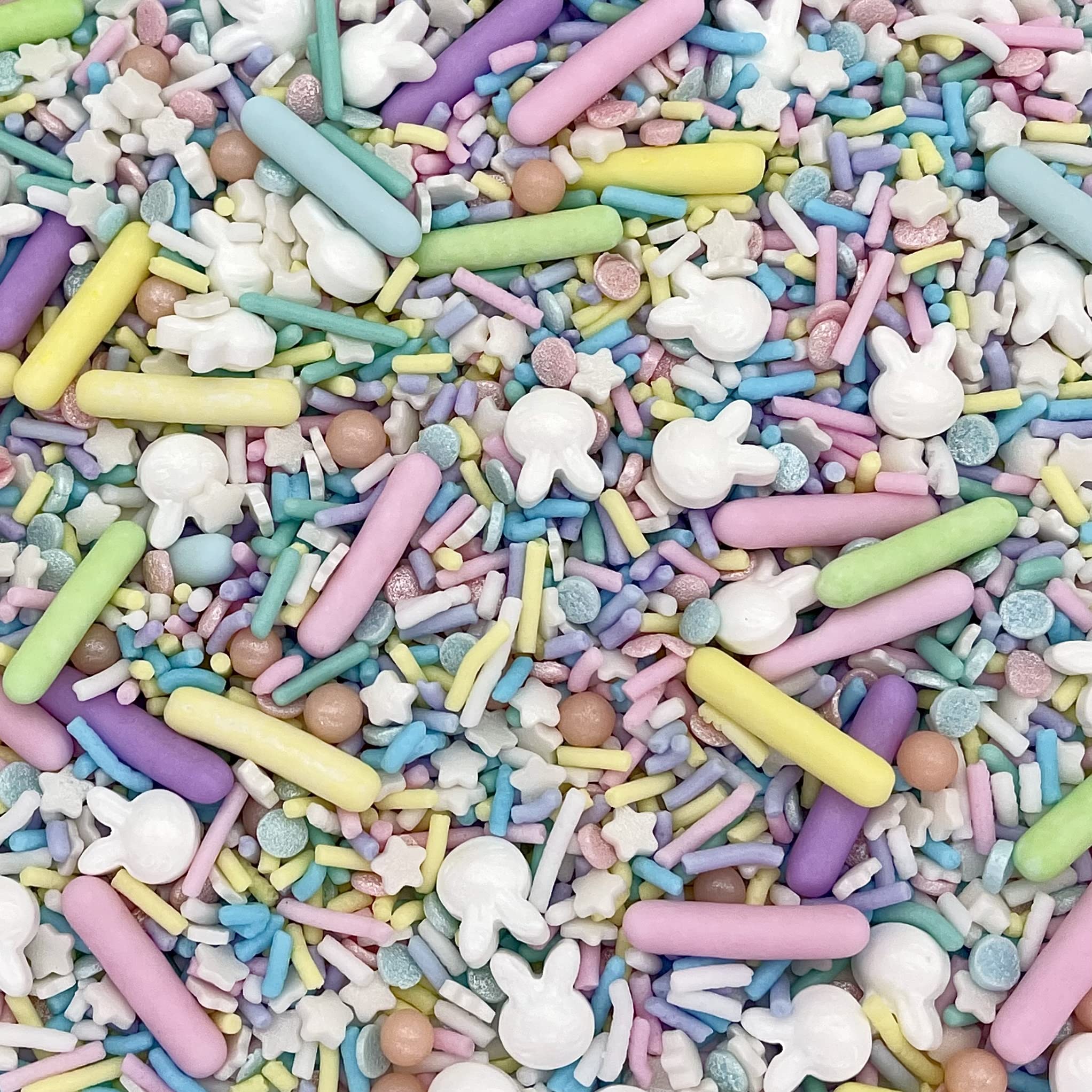 Sprinkles | Easter Sprinkles | 8 Ounces | Pastel Sprinkles | Cake Sprinkles | Spring Sprinkles | Manvscakes, Yellow, Blue, Red ,Non Toxic