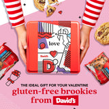 David’s Cookies Gluten-Free Assorted Cookies And Brownies 2Lbs - Comes In A Beautiful Love-Themed Tin Gift Box - Delicious Gourmet Food Gift For Loved