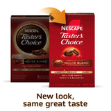NESCAFÉ Taster's Choice, Instant Coffee Packets, Light Medium Roast Coffee, House Blend, 12 Boxes (72 Packets)