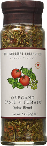 The Gourmet Collection Spice & Seasoning Blend Oregano Basil & Tomato Spice Blend Greek, Mediterranean, Italian Herb Seasoning Salt Free 156 Servings.