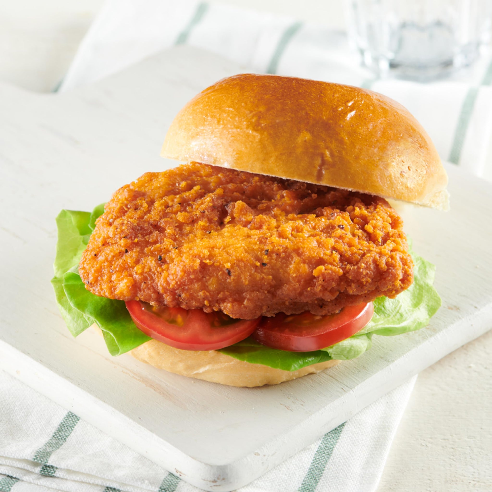 Just Bare Chicken Lightly Breaded Spicy Breast Fillets | Fully Cooked |22 G Protein | Frozen |1.50 LB