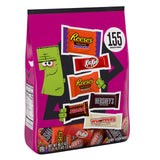Hershey Assorted Chocolate Flavors Miniatures, Halloween Candy Bulk Bag, 46.17 oz (155 pieces)