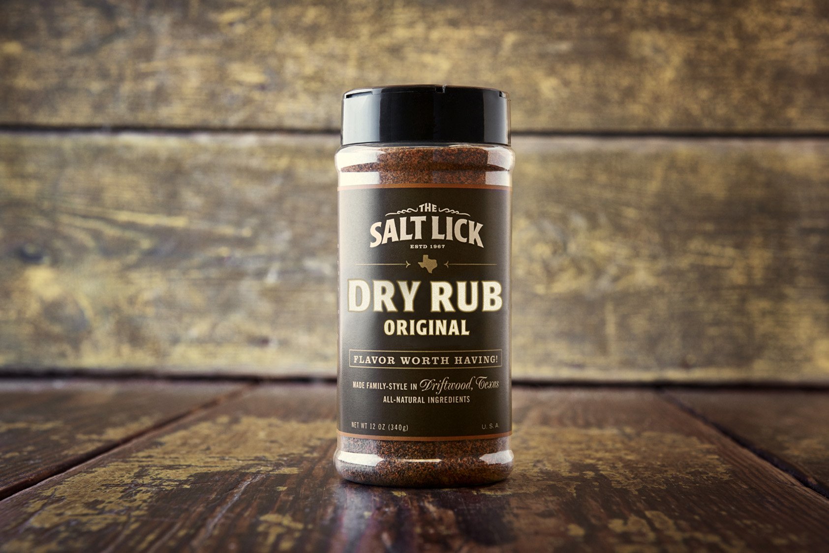 Salt Lick BBQ Sauce and Dry Rub Gift Pack - Driftwood Texas BBQ Sauces and Seasoning Set Original Dry Rub, Original and Spicy BBQ Sauce