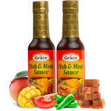 Grace Fish and Meat Sauce 4.8oz - 2 Pack Jamaican Seafood Seasoning & Meat Marinade - Caribbean Fish Sauce for Cooking or as a Chicken Marinade - Mild