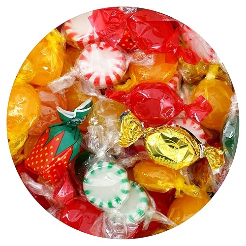 Hostess Mix, 2 Pound Bulk Candy (Approx. 150 pcs.), Candy, Old Fashioned Hard Candy Assortment, Butterscotch, Strawberry Candy, Cinnamon Discs