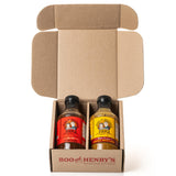Boo and Henry's BBQ Carolina Barbecue Sauce Variety 2-Pack, Red Hot Vinegar Plus 1998 Memphis in May World Champion Sweet Mustard Sauce, Two Carolina