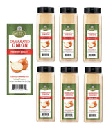 Good Tierra Granulated Onion 22 oz - Dehydrated Onion Powder for Cooking, All Purpose Seasoning, Culinary Gourmet Spice (6 Pack)