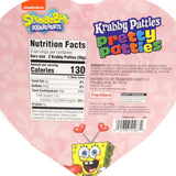 SpongeBob SquarePants Pretty Patties Heart Gift Box, Valentine's Day Gummy Krabby Patty Candy, Assorted Fruit Flavored, 6 Count