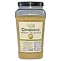 Medium Pre-cooked Couscous | 5 lb Container | Durum Wheat Semolina | Quick Cooking Grain for Salads | Side Dishes | Meal Prep & Mediterranean Recipes by Dasher's Spice & Beans