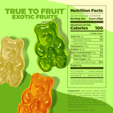 Albanese World's Best True to Fruit Exotic Fruits | 25oz Bag of Candy | 8 Natural Flavors and Colors, Soft Gummy Bears | Fuji Apple and More | Tastes