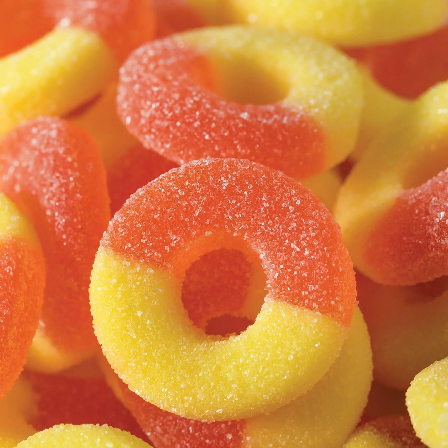 Gummy Rush Atomic Peaches Gummies - Soft Chewy Peach Candy 135g