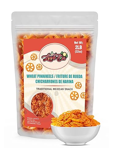 Duritos (Duros) 2LB - Wheat Pinwheels Snacks - Fritura De Rueda - Mexicans Traditional Chicharrones De Harina - Wheel Puffs Chips by LookOn