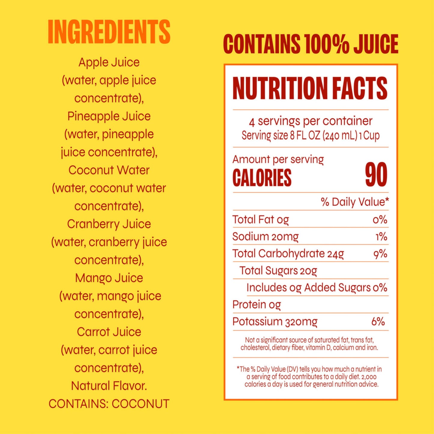 Revl Fruits, Truly Tropical Juice, 32 Fl Oz