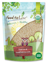 Food to Live Organic Hulled Sesame Seeds, 4 Pounds - Whole Raw White Sesame Seeds, Non-GMO, Kosher, Vegan, Unroasted, Bulk. High in Iron, and Calcium