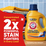 ARM & HAMMER Baking Soda Fresh Liquid Laundry Detergent, Sparkling Fresh Scent, 110 Loads, 110 Fl Oz