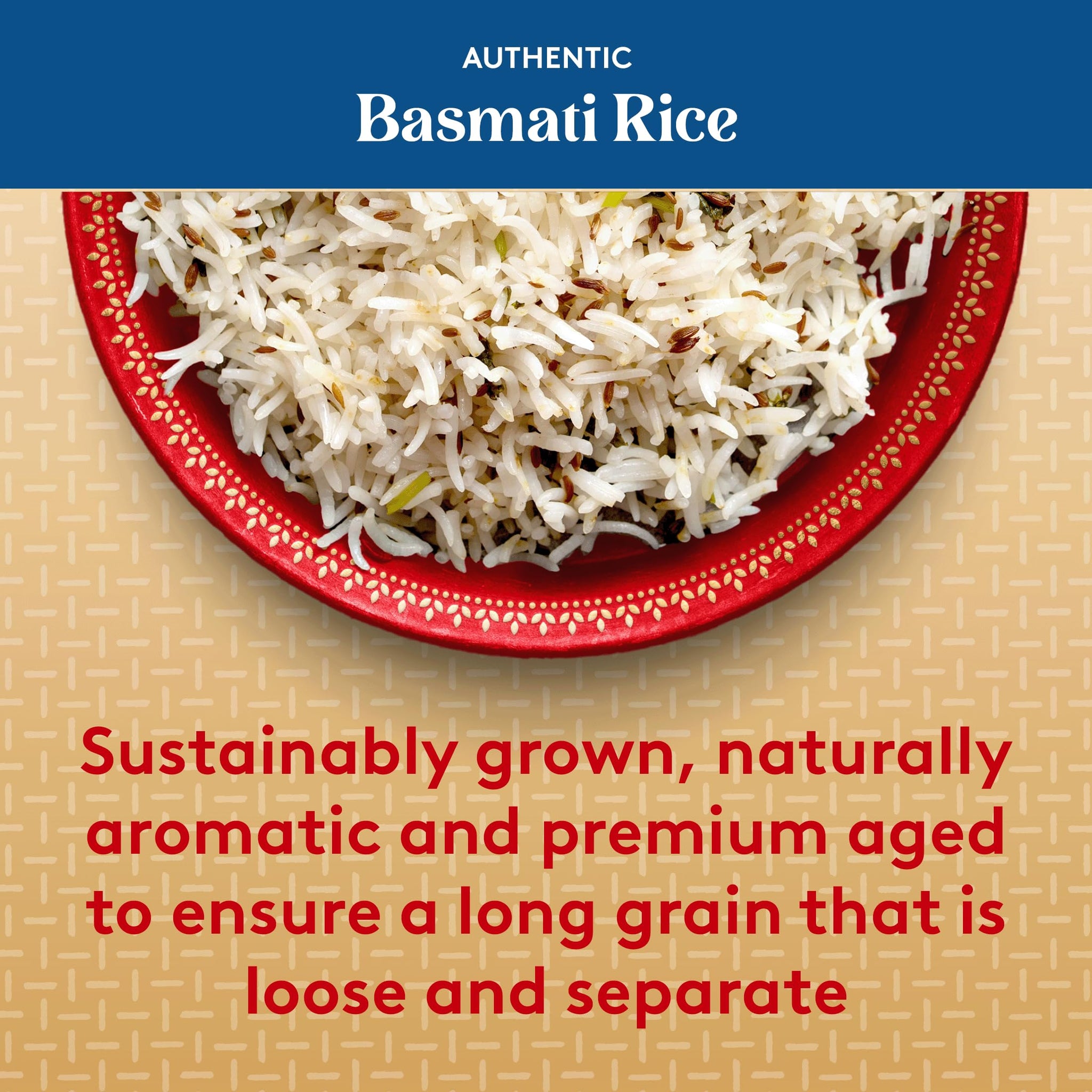 Royal Basmati Rice - Authentic Long Grain White Basmati Rice - 15 lb Bag - Perfect for Biryanis, Pilafs & Curries - Cook in Microwave or on Stove Top