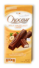 Choceur Milk Chocolate Bars with Hazlenuts, Rice Crisps and Cornflakes, 7.05 Ounce