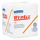 Kimberly-Clark WypAll L40 Disposable Cleaning and Drying Towels (05600), Limited Use Towels, White, 12 Packs per Case, 56 Sheets per Pack, 672 Sheets