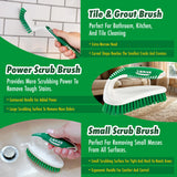 Libman Scrub Brush Kit | Cleaning Brush | Tile & Grout Brush | Small Scrub Brush | Power Scrub Brush | Carpet Brush | Bathroom Scrubber | Boot