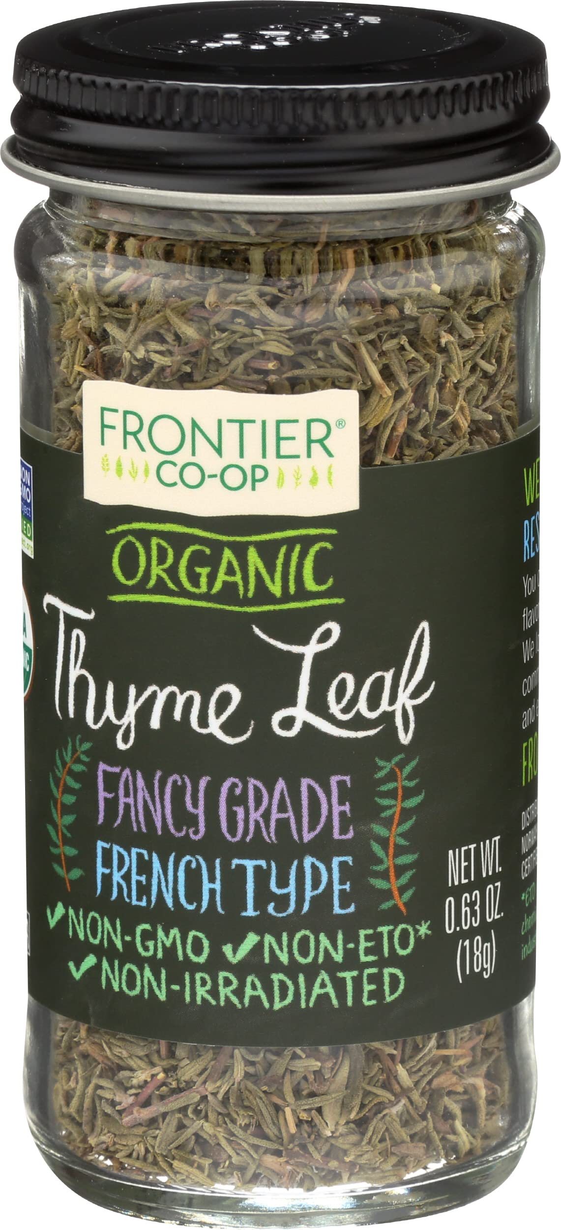 Frontier Herb Organic Whole Thyme Leaf, 0.8 oz