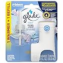 Glade PlugIns Refills Air Freshener Starter Kit, Clean Linen, Scented and Essential Oils for Home and Bathroom, 0.67 Fl Oz, 1 Warmer + 1 Refill