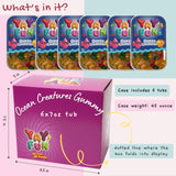 Halal Mix Ocean Creatures Gummy Candy | 6 Pack Bundle (6x7 oz Tubs) | Assorted Sea Animal Shaped Gummies | Resealable Tubs in Bulk with Display Box |