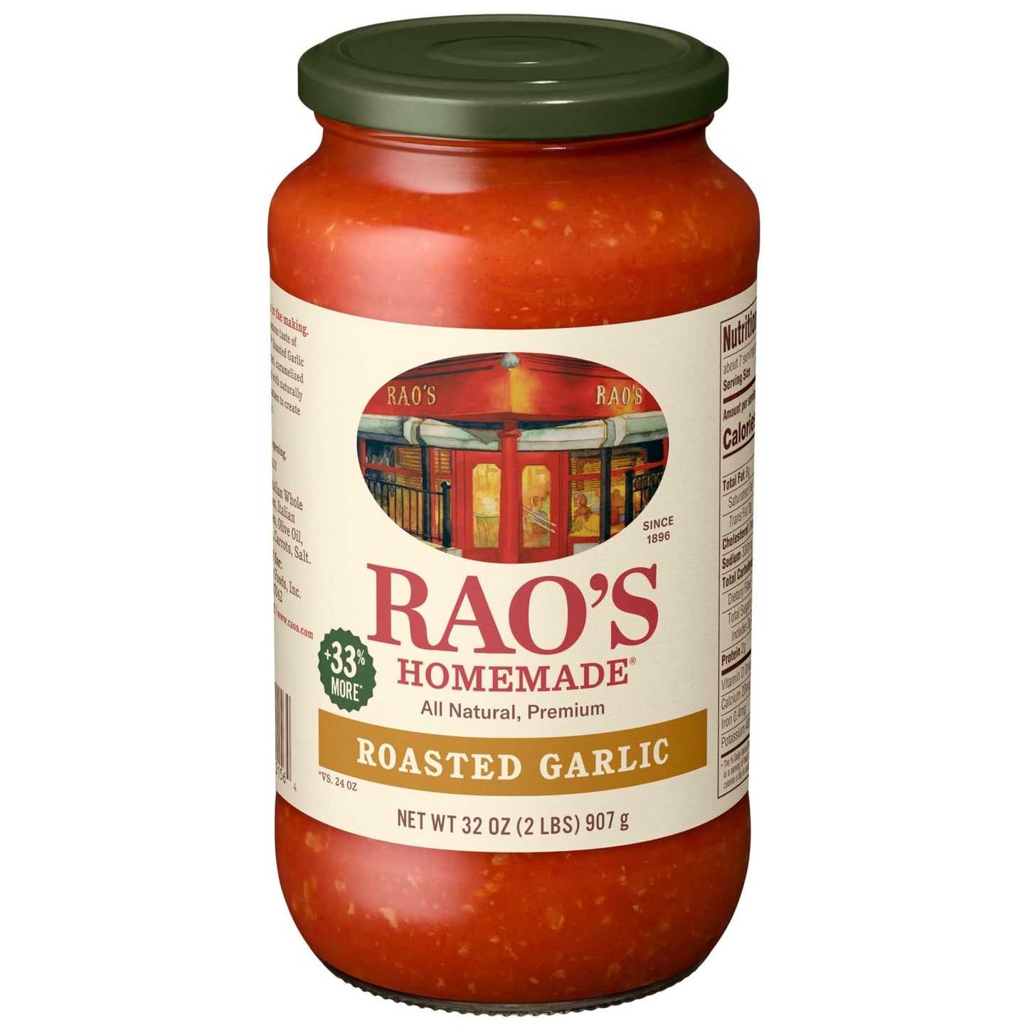 Rao's Homemade Roasted Garlic Sauce Made with Italian Tomatoes, 32 oz