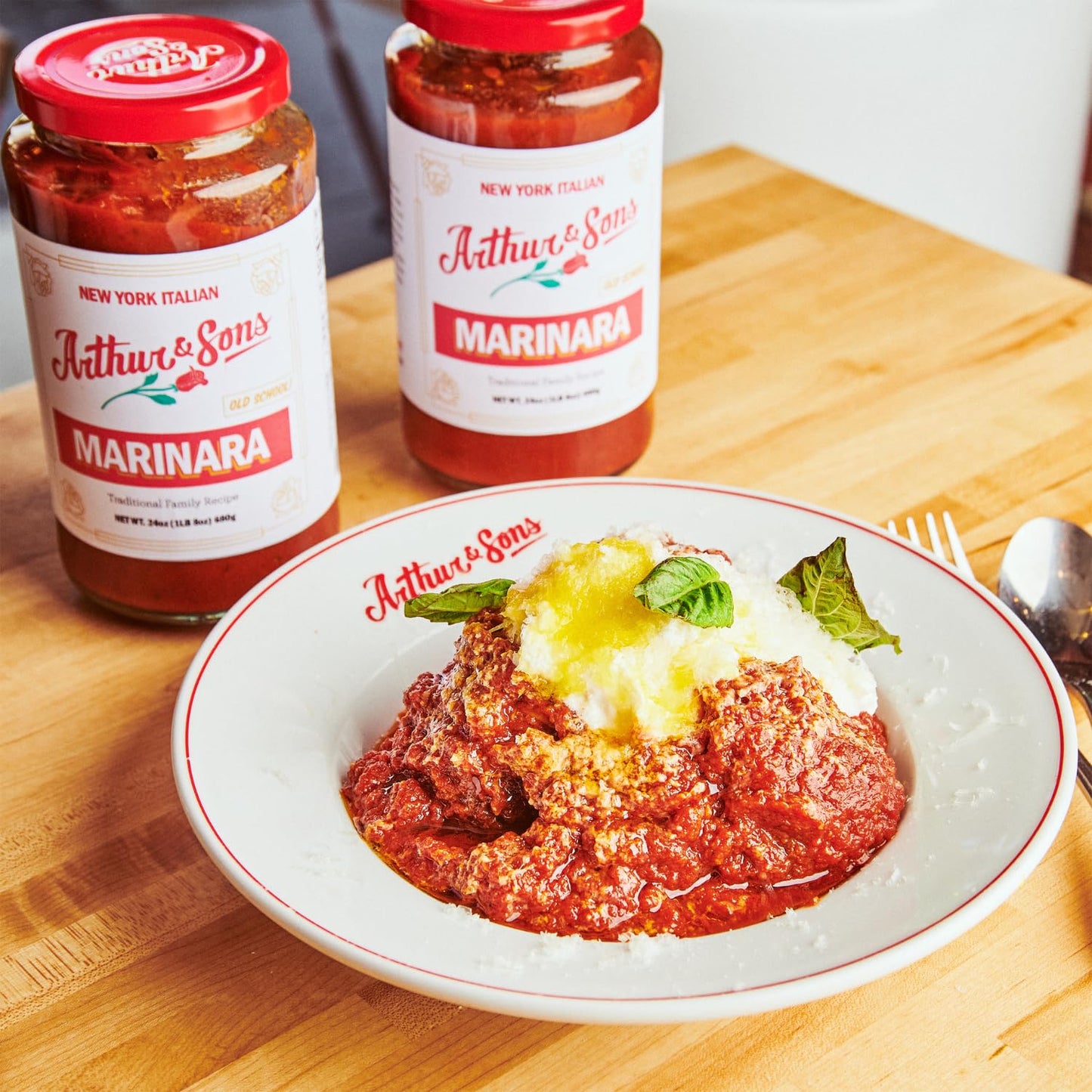 Arthur and Sons Marinara Sauce - Authentic Italian Recipe, Premium Quality, All-Natural Ingredients, No Added Sugar, Non-GMO, Gluten-Free, Perfect
