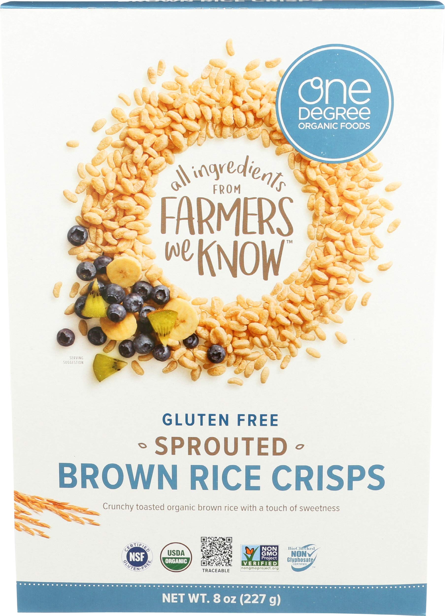 Sprouted Brown Rice Crisps Cereal 8 Ounces (Case of 6)
