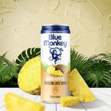 Blue Monkey Sparkling Pineapple Juice - Real Fruit Juice, No Sugar Added, All Natural, Lightly Carbonated, Halal Certified - Refreshing Tropical
