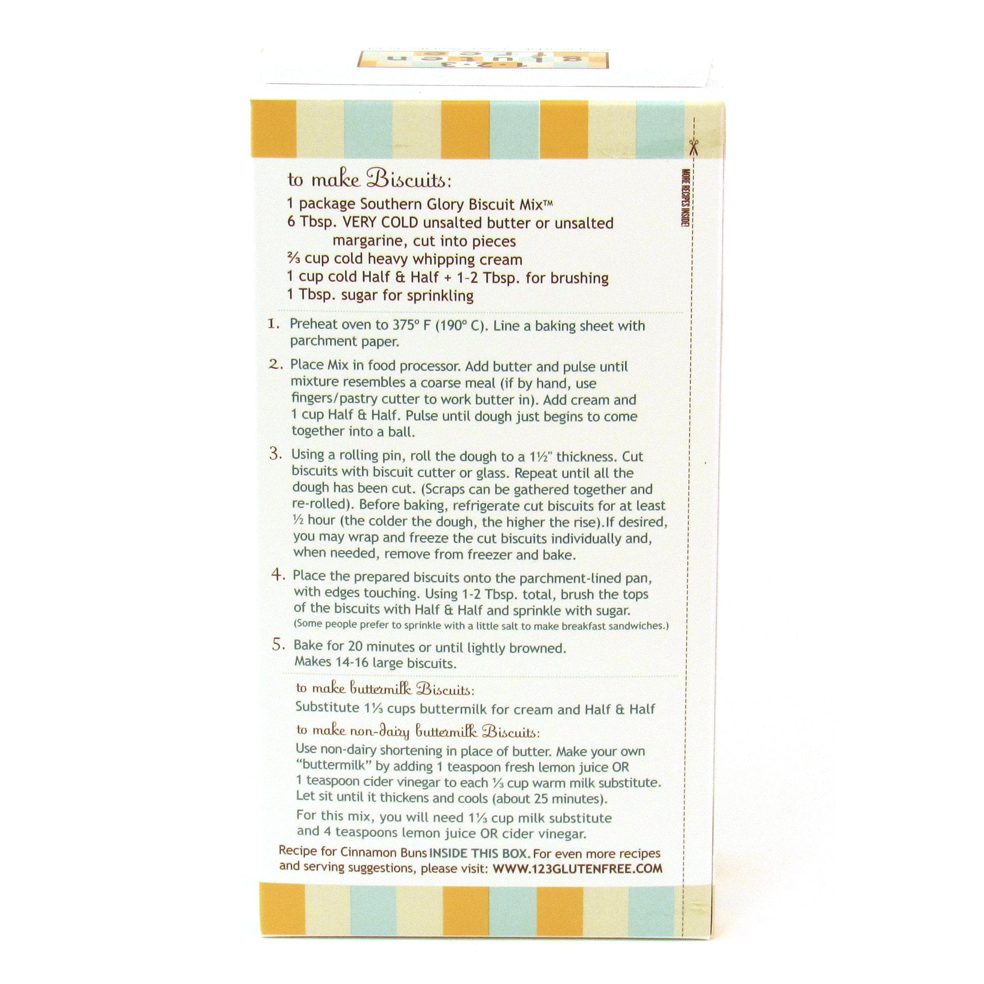 123 Gluten Free Southern Glory Biscuit Mix, 17.76-ounce Boxes (Pack of 6)