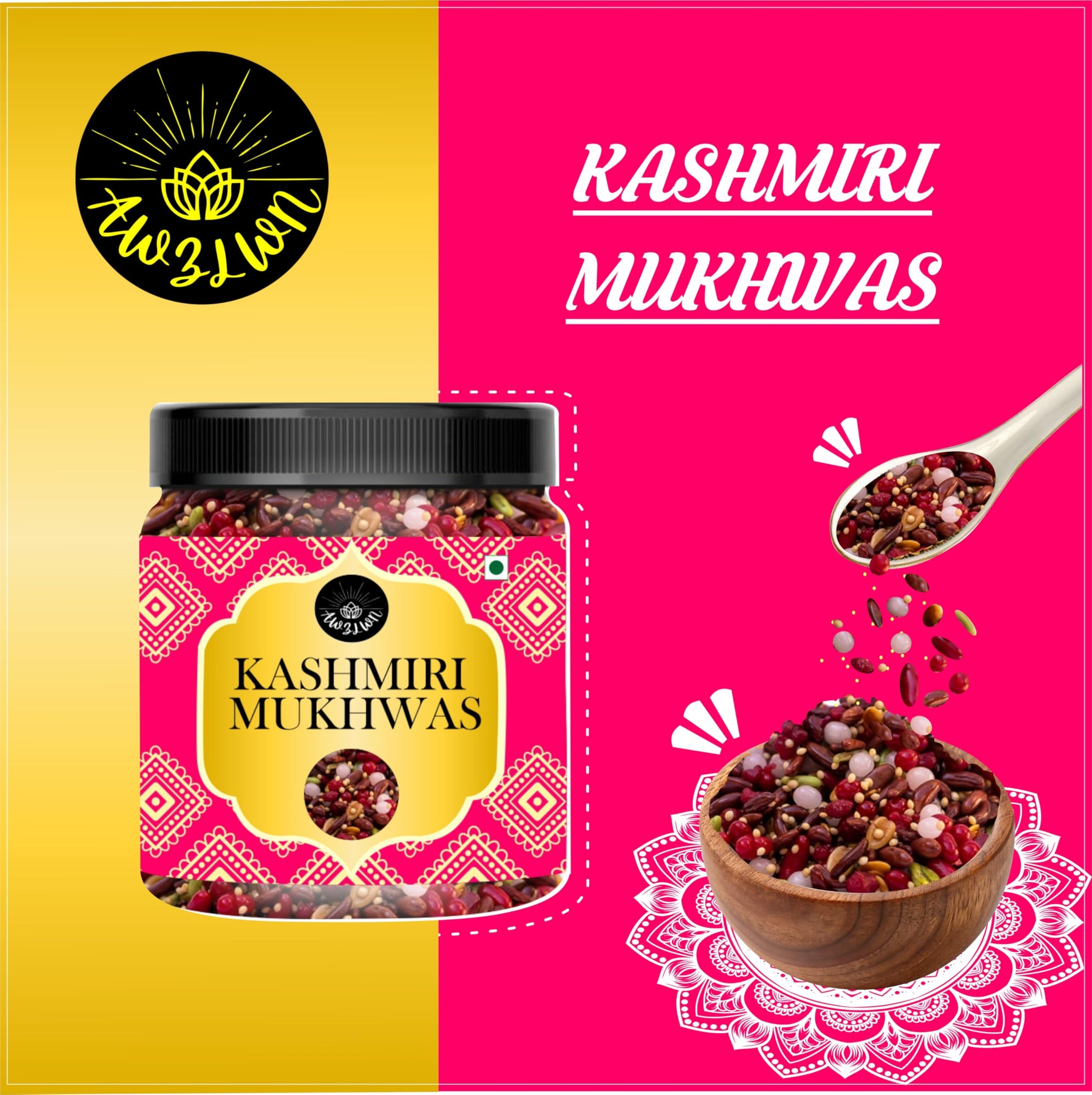 AWZLWN Natural Kashmiri Mukhwas 1.76 OZ (50 GM) | Set oF 1 | AWZLWN