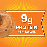 Thomas' Cinnamon Swirl Bagels, 6 count, (3.0 oz each), 9g Protein, Kosher Cinnamon Bagels, 18 oz Bag