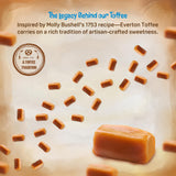 Everton Toffee Butter Toffee Caramels, Original Sea Salt Flavor 50 count (20 oz. Grab Jar). Gourmet artisan Creamy, soft and creamy caramel candy
