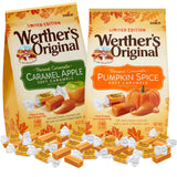 Werther's Original Pumpkin Spice and Caramel Apple Soft Caramels, Pack of 2