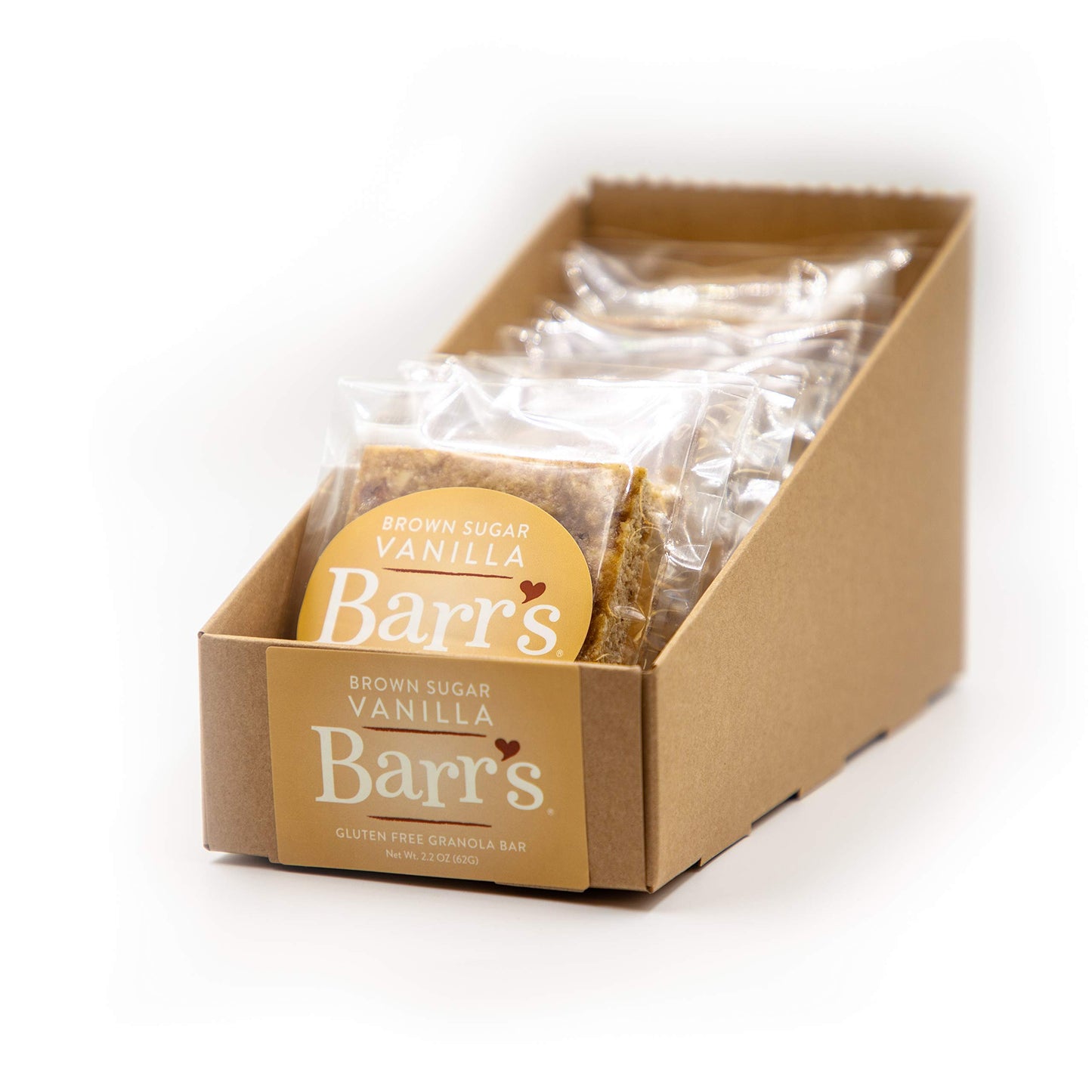 Mrs. Barr’s Natural Foods Granola Bars | Brown Sugar Vanilla | Certified Organic Gluten Free Oats | Soft Texture | Small Batch | Gourmet Quality |