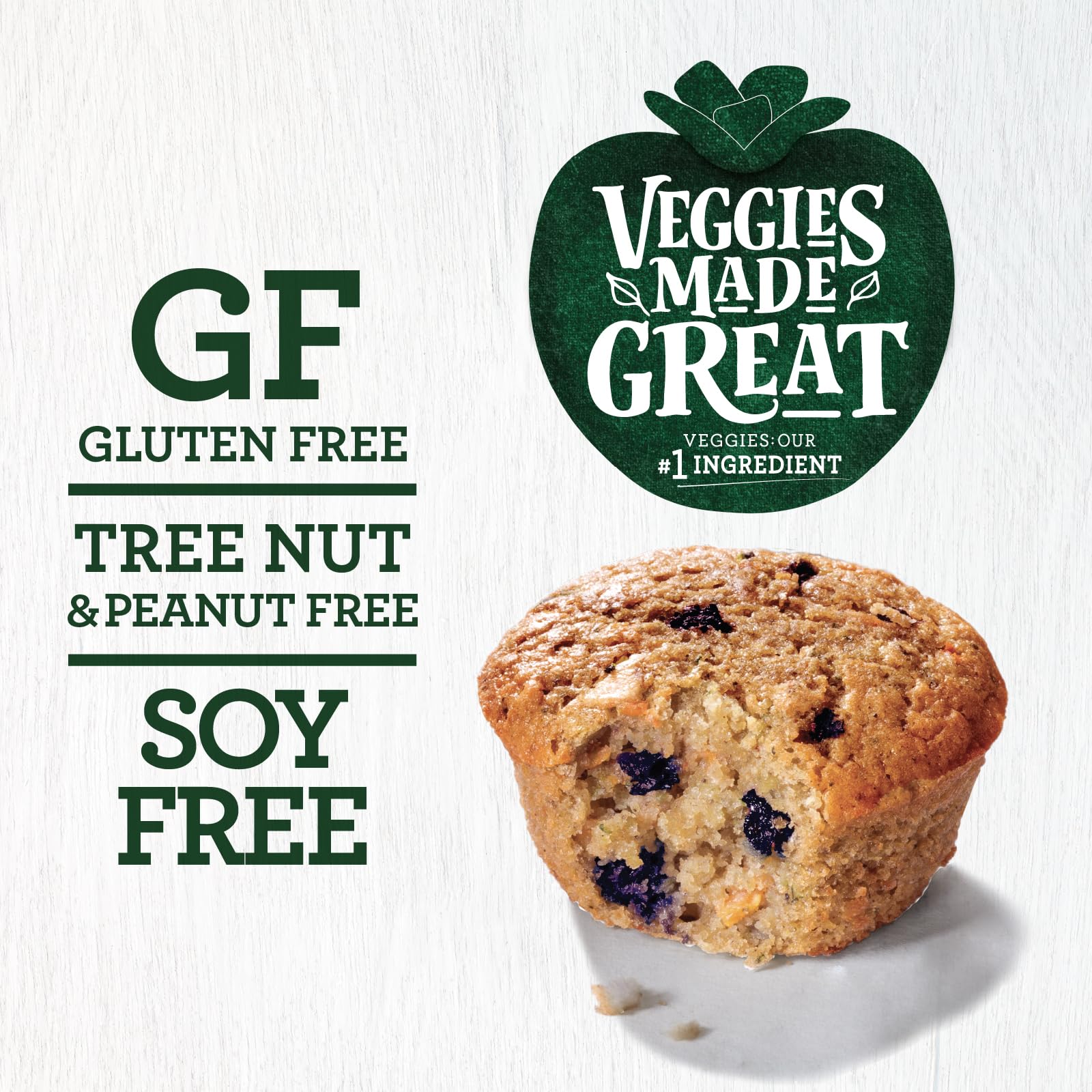 Veggies Made Great, Blueberry Oat Muffins, 12 Ounce