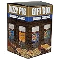 Dizzy Pig Original Classics Seasonings Gift Box | Dizzy Dust All-Purpose BBQ Rub, Cow Lick Texas Style Spicy Beef Rub, Raging River Salmon Rub