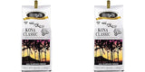 Hawaiian Isles Kona Coffee Co. Kona Classic Ground Coffee, Medium Roast, 8 ounce bag Pack of 2