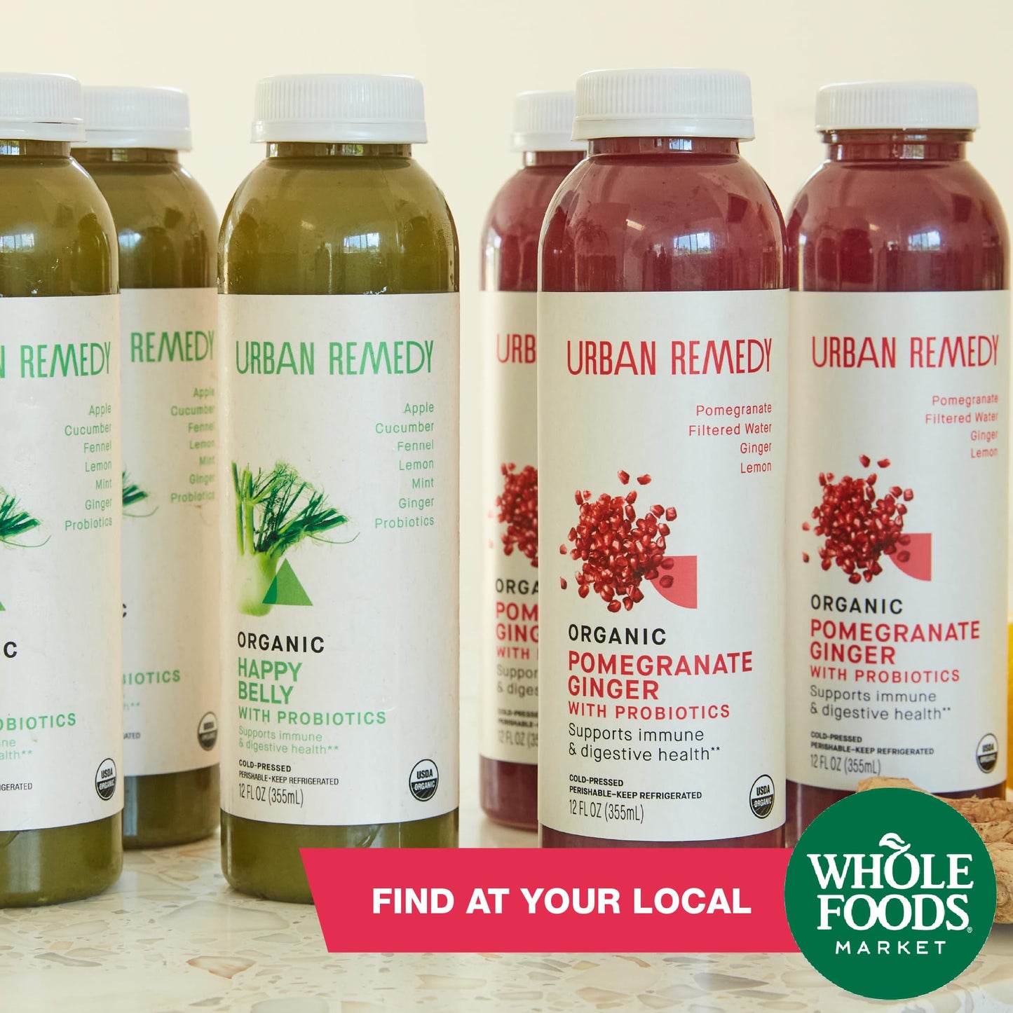 Urban Remedy Organic Pomegranate Ginger Juice, 12 FZ